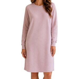 Universal Thread Large Sweatshirt Dress Pajamas Pink Fleece Mini Relaxed